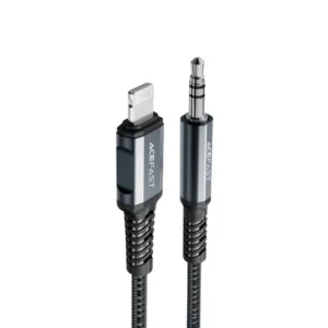 un adaptador de lightning a jack 3.5 mm macho de la marca acefast