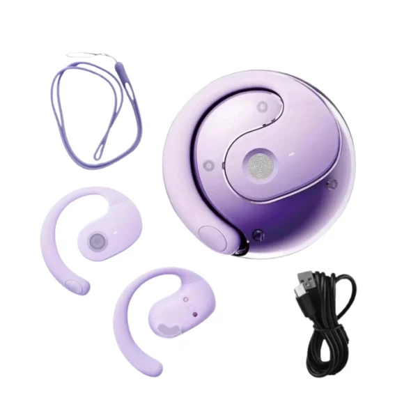 un par de audífonos over ear inalámbricos bluetooth jm13 morado