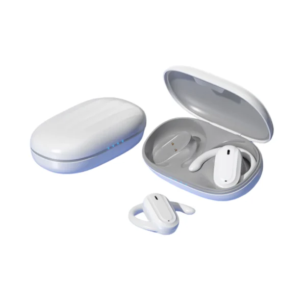 un par de audífonos over ear inalámbricos bluetooth m53 blanco