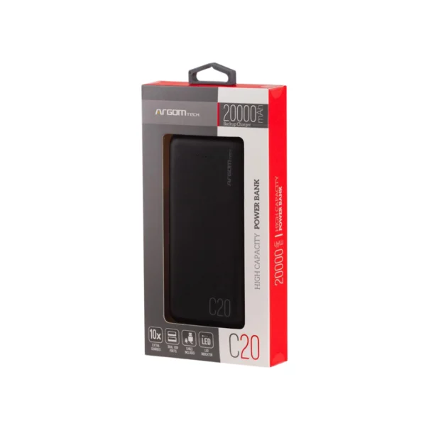 batería portátil de 20000 mAh argom