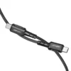 un cable de carga rápida color negro USB-C a USB-C 2