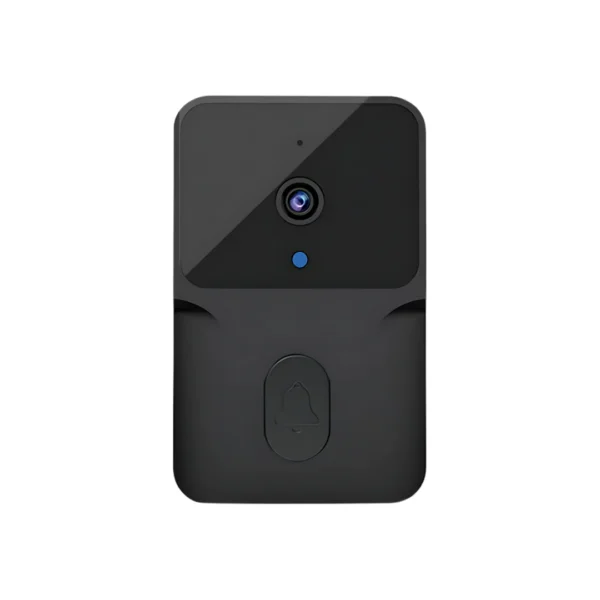 vista frontal de un timbre bluetooth wf04 color negro