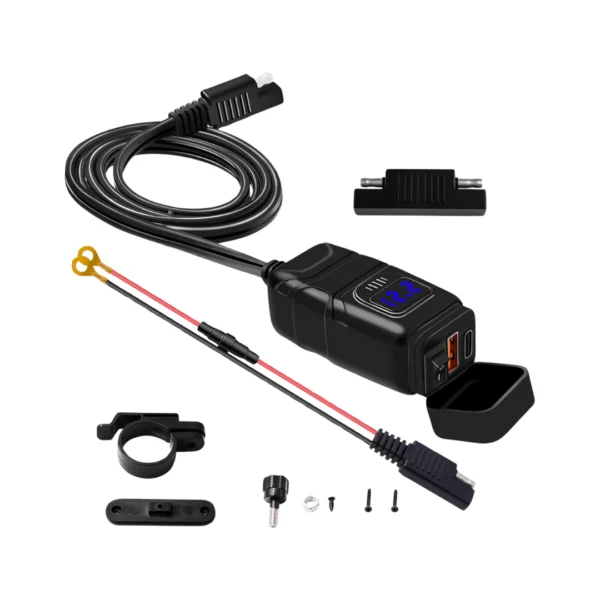 cargador para celular de motocicleta de carga rápida zh 54E2 USB-C USB-A