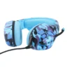 unos audífonos tipo casco en color celeste camuflado de Onikuma K1B 5