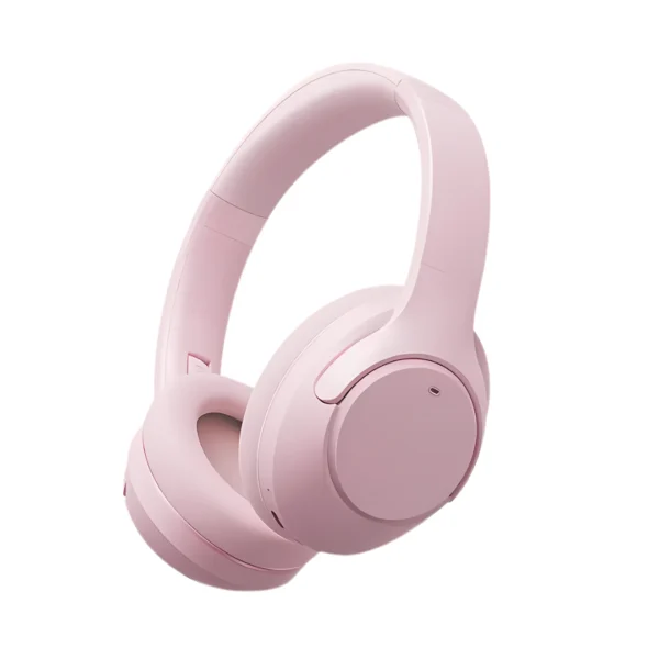 audífonos inalambricos tipo casco color rosado de la marca picun modelo f2