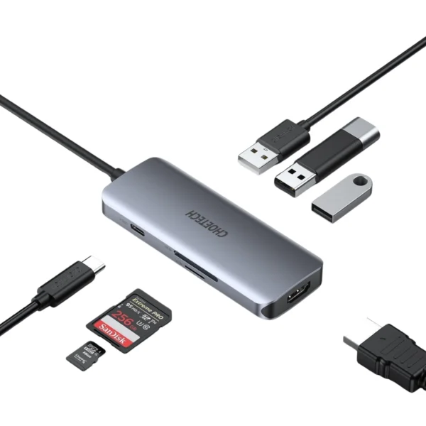 adaptador multipuertos m19 de la marca choetech hdmi