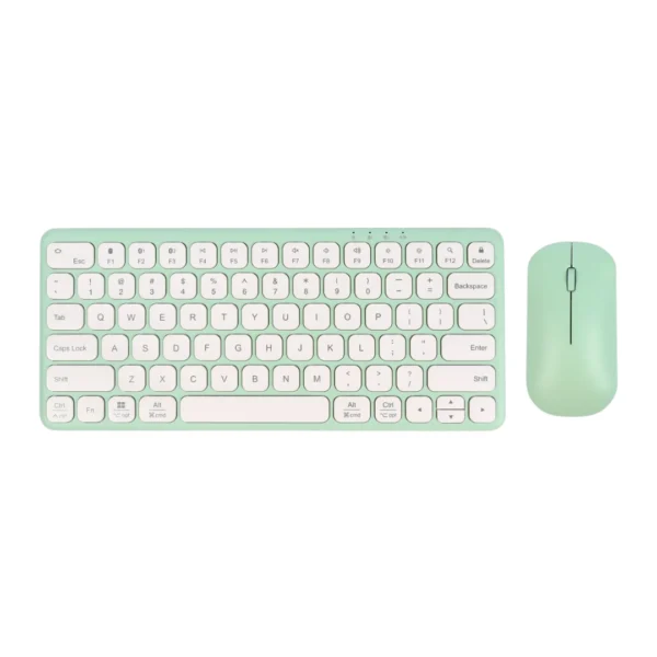 combo de teclado y mouse inalámbrico verde