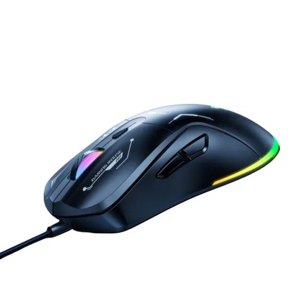 un raton con cable color negro marca Onikuma