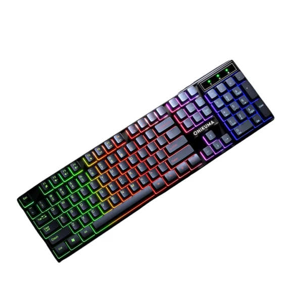 un teclado color negro gaming