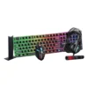 un combo de teclado stand audifonos raton y almohadilla de la marca Onikuma