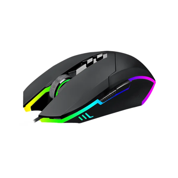 un mouse color negro con luces led lance corporal t-tgm107 t dagger 5