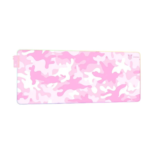 mousepad color rosado con estilo camuflado de la marca onikuma