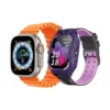 combo de smartwatch para adulto y niño AZ01 color morado