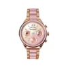 un reloj redondo femenino gen 11 en color rosado