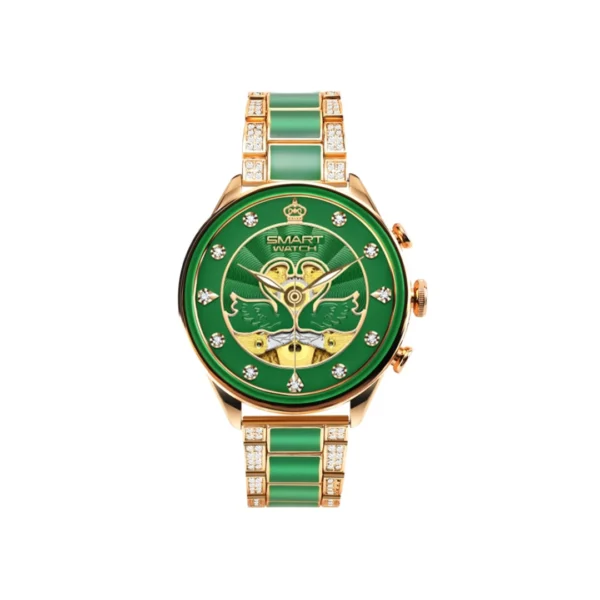 un reloj redondo femenino gen 11 en color verde 2