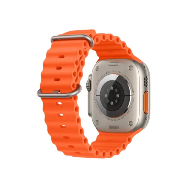 un smartwatch premium cuadrado modelo hello 3+ en color naranja 2