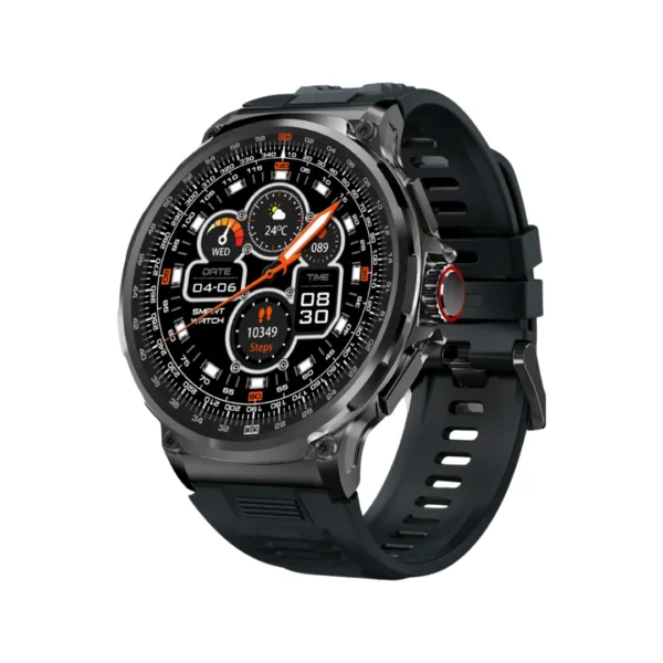 un smartwatch redondo grande para hombre v69 negro