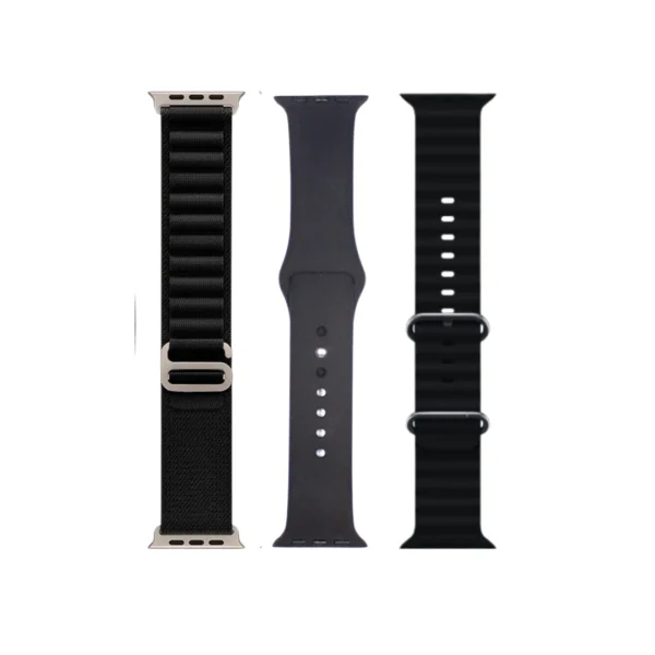 set de tres brazaletes incluidos con el smartwatch ws91