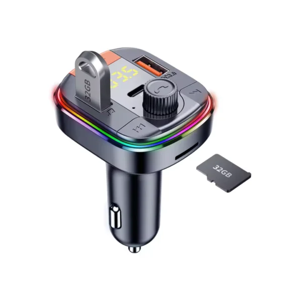 transmisor bluetooth para carro con luces led t832