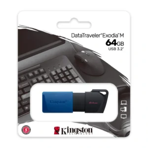 Memoria USB Kingston DataTraveler Exodia M 64GB USB 3.2 Gen 1 con Tapa Deslizante