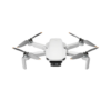 Un Dron DJI MINI 4K vista frontal vista frontal superior