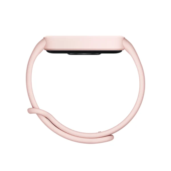 Una banda deportiva de la marca Xiaomi modelo smartband 9 active en color rosado 4