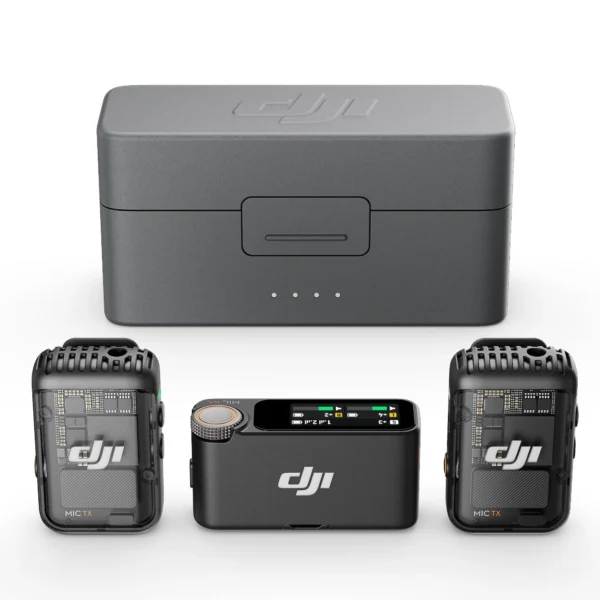un kit de microfono de solapa profesional dji mic 2