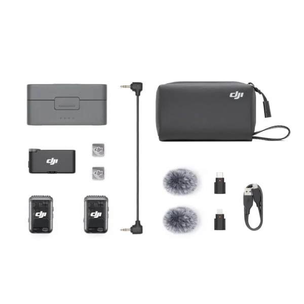 un kit de microfono de solapa profesional dji mic 2