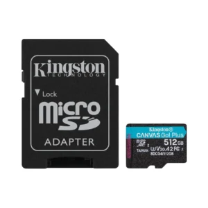 Tarjeta de Memoria Kingston Canvas Go! Plus microSD – Hasta 200MB/s, U3 V30 A2, Ideal para 4K, Cámaras Deportivas y Drones