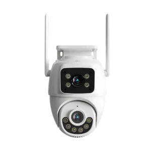 Cámara de Seguridad PTZ Doble Lente Inteligente Nexxt NHC-OP30DL Wi-Fi 2K QHD para Exterior