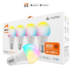 Focos Inteligentes Nexxt NHB-C110M Wi-Fi LED Multicolor RGB con Matter (4 Pack)