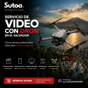 Servicio de Video con Dron para Redes y Negocios en El Salvador | Tomas Aéreas Profesionales