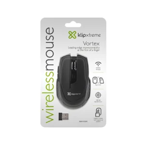 Mouse Inalámbrico Klip Xtreme Vortex KMW-355BK 1600 DPI Ergonómico USB