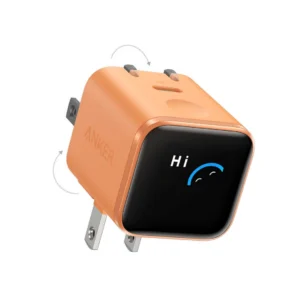 Cargador Anker Nano 45W USB-C GaN con Pantalla Inteligente y Clavija Plegable