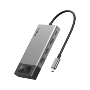 Hub USB-C Belkin Connect 8 en 1 con Doble HDMI 4K, Ethernet Gigabit y Power Delivery 100W