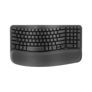 Teclado Inalámbrico Ergonómico Logitech Wave Keys Bluetooth y Logi Bolt para Windows, macOS, ChromeOS y Más