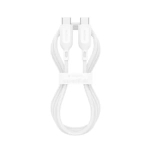 Cable Mophie Essentials USB-C a USB-C Trenzado 60W 1m Blanco Carga Rápida PD