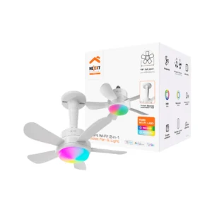 Ventilador de Techo Inteligente Nexxt Home NHA-F100 2 en 1 con Luz LED RGB y Wi-Fi