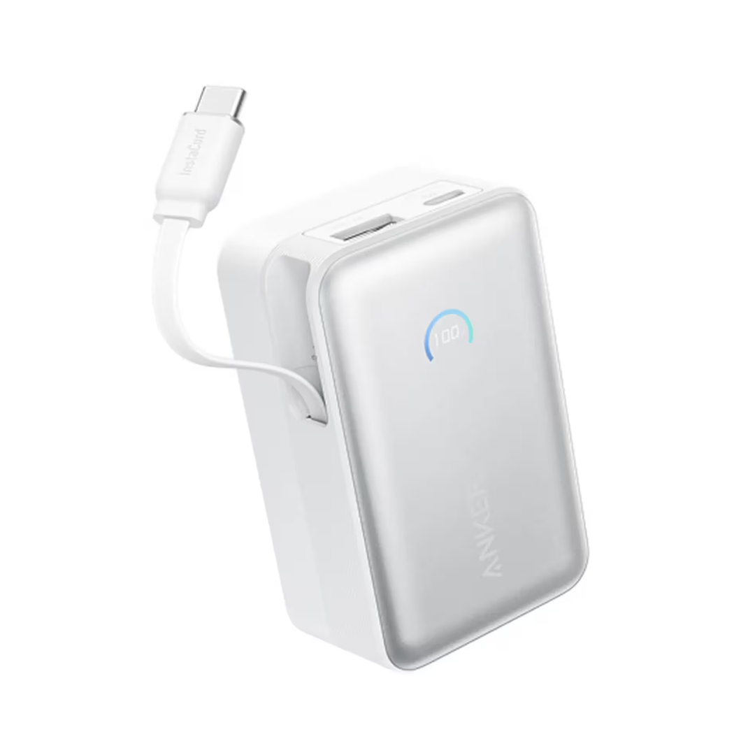 Anker Nano Power Bank A1638 10000mAh 45W con Cable USB-C Retráctil y Pantalla Inteligente