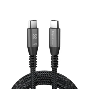 Cable USB-C a USB-C Klip Xtreme PowerGo 750 KAC-750 de 240W PD 3.1 Trenzado, Carga Rápida y Transferencia de Datos